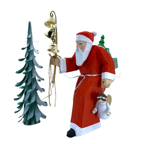 Weihnachtsfigur - Weihnachtsmann mit Glocken