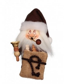 Räuchermann Miniwichtel Weihnachtsmann mit Glocke