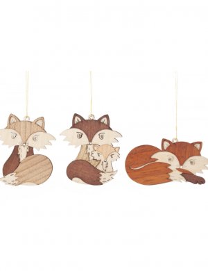 Baumschmuck Fuchs 6-tlg.