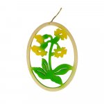 Behang Ostereier mit Blumendekor, farbig