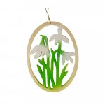 Behang Ostereier mit Blumendekor, farbig