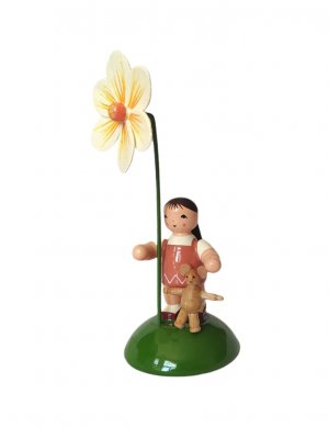 Blumenkind Mädchen mit Dahlie