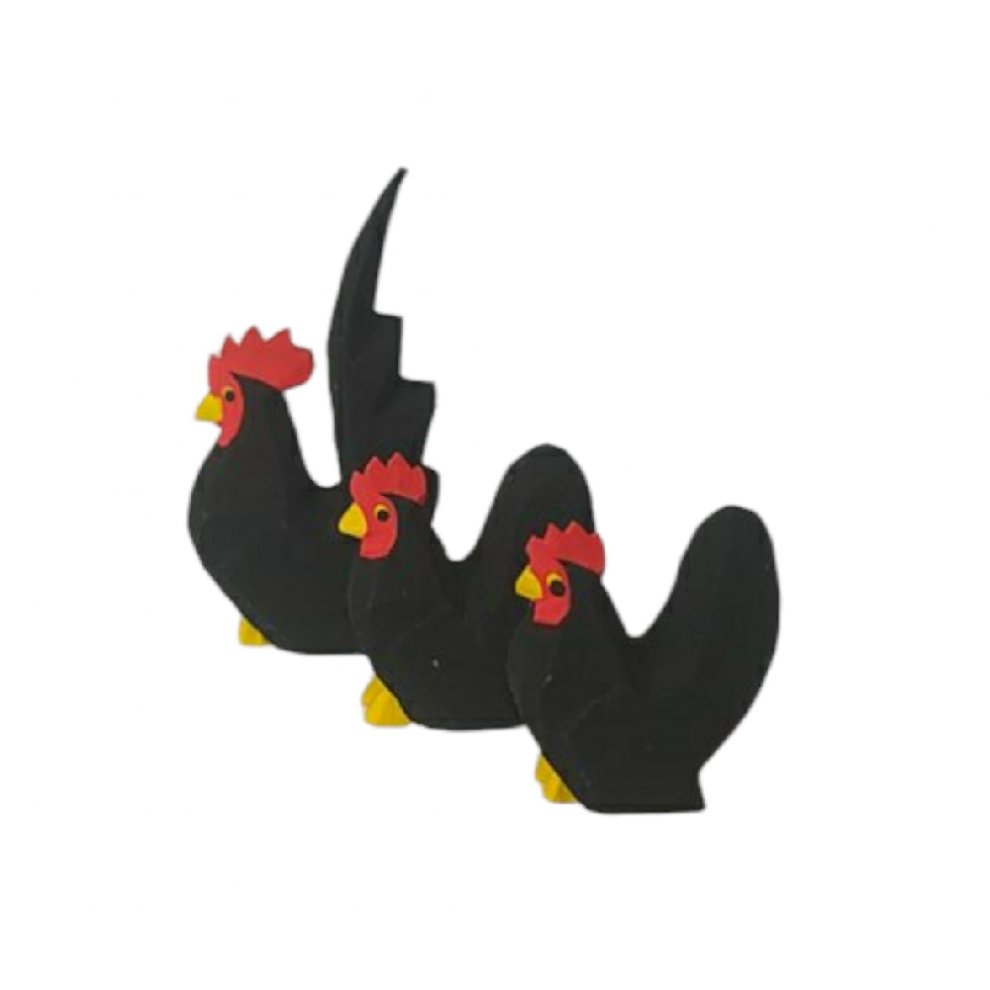 Hühnergruppe schwarz