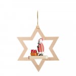 Behang Miniatur Weihnachtsmann im Stern