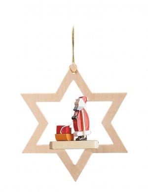 Behang Miniatur Weihnachtsmann im Stern
