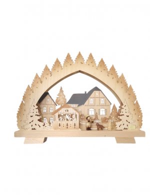Schwibbogen Weihnachtsmarkt, LED