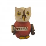 Holzfigur Mini-Eule Home