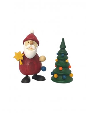 Weihnachtsmann mit Weihnachtsbaum