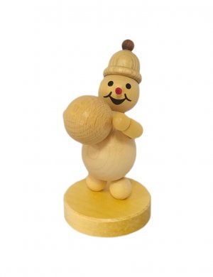 Schneemann Junior mit Schneekugel, oben