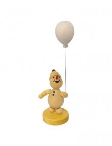 Schneemann Junior mit Luftballon