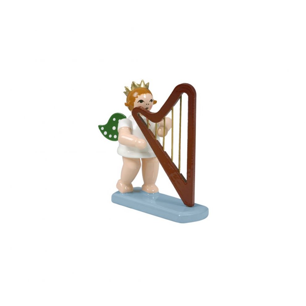 Engel mit Harfe, mit Krone