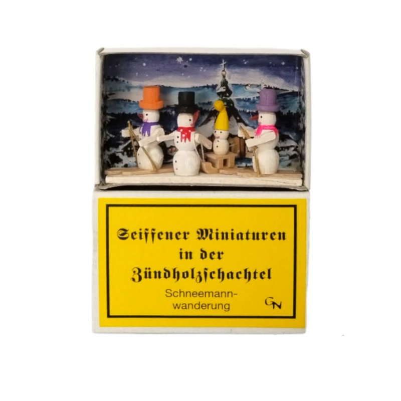 Zündholzschachtel - Schneemannwanderung