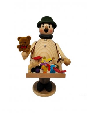 Räuchermann Max als Spielzeugverkäufer
