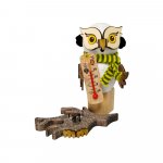 Räucherfigur Schneeeule mit Thermometer