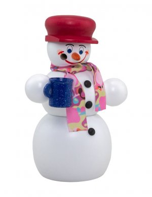 Räucherfigur Schneemann mit Glühwein