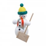 Räucherfigur Schneemann Schneeschipper