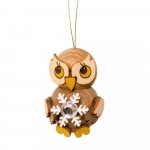 Behang Eulenkind mit Schneekristall