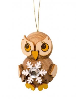 Behang Eulenkind mit Schneekristall