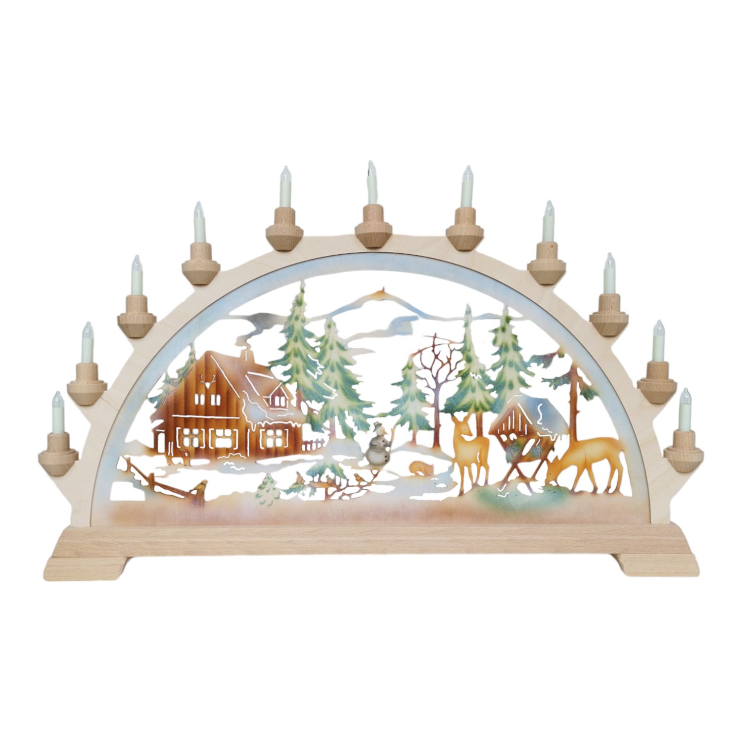 Schwibbogen Forsthaus, farbig