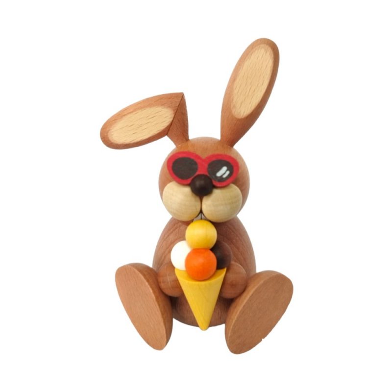 Osterhase sitzend mit Eis