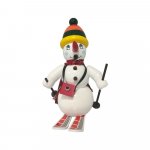 Räuchermann Schneemann mit Ski