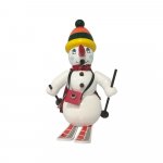 Räuchermann Schneemann mit Ski