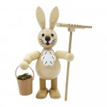 Osterhase mit Eimer und Rechen, mittel
