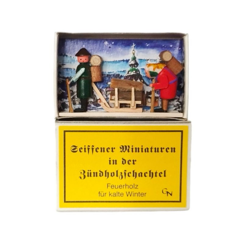 Zündholzschachtel - Feuerholz für kalte Winter