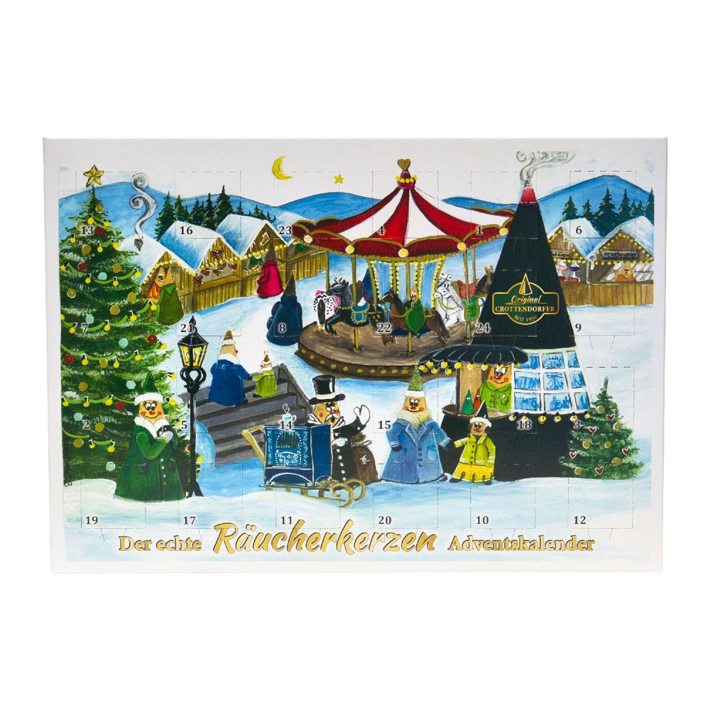 Crottendorfer Räucherkerzen Adventskalender, quer