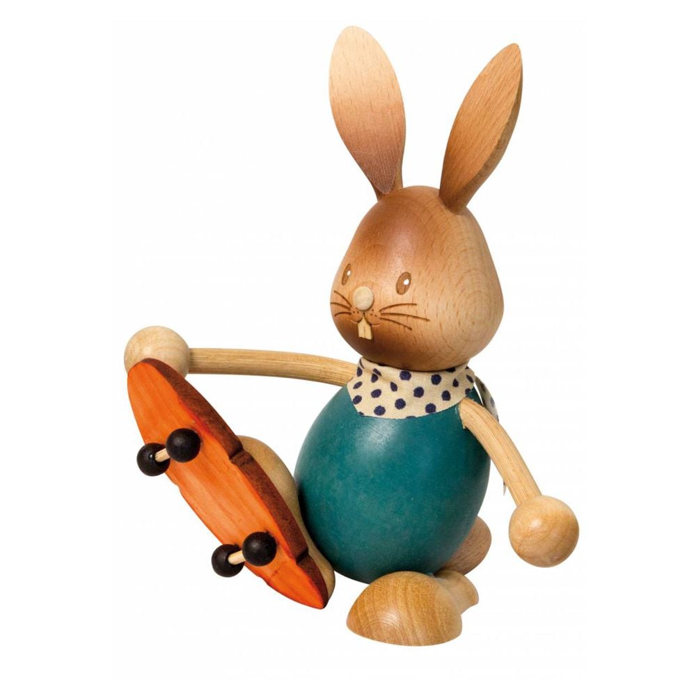 Osterhase Stupsi mit Skateboard