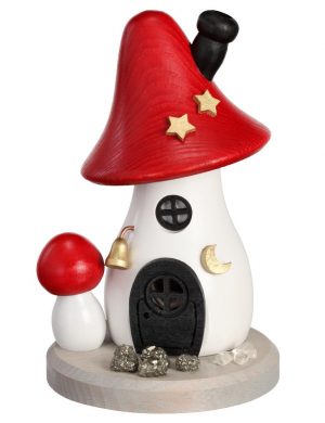 Räucherfigur Mondscheinpilz, rot