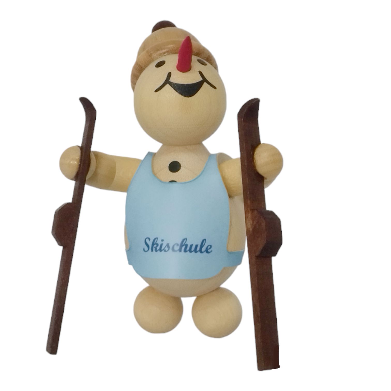 Schneemann Junior Skianfänger Guck in die Luft