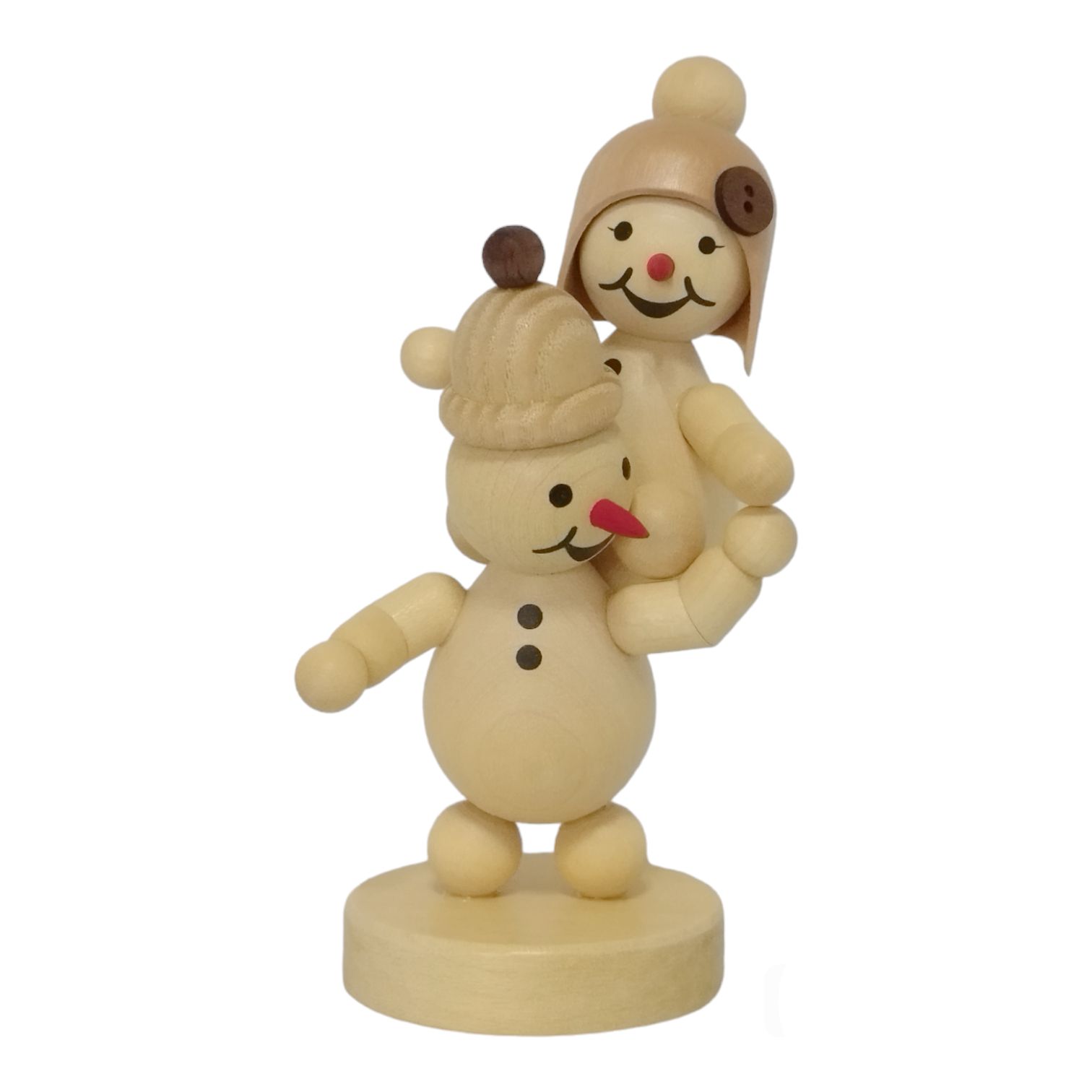 Schneemann Geschwister Huckepack