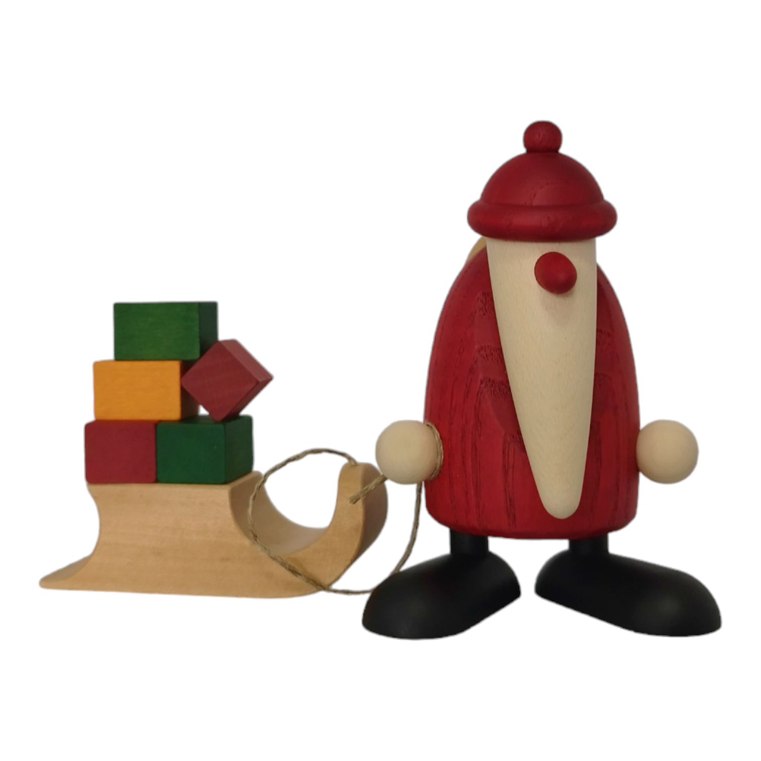 Weihnachtsmann mit Geschenkeschlitten