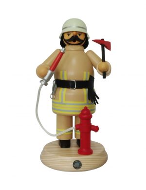 Räuchermann Feuerwehrmann, safaribeige