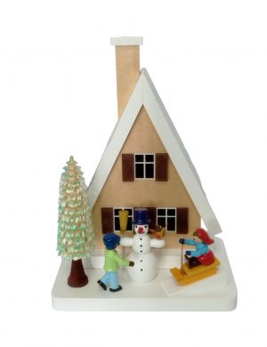 Rauchhaus mit Schneemann