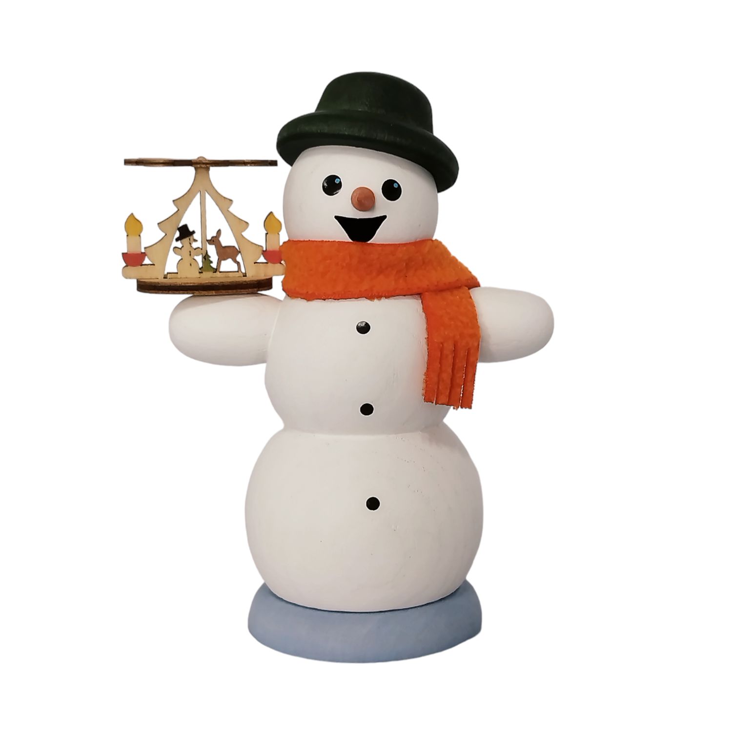 Räuchermann Schneemann mit Pyramide