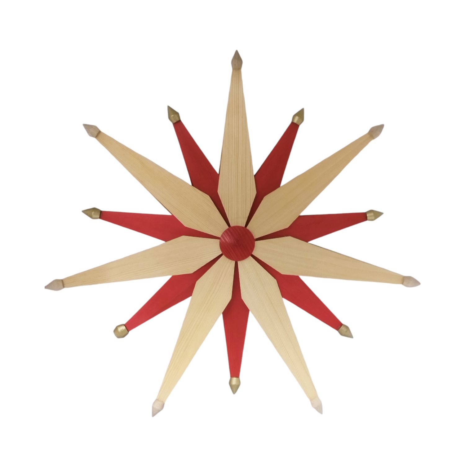 Weihnachtstern elektrisch, natur-rot (gross)
