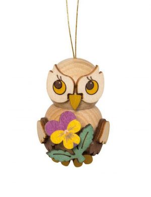 Behang Eulenkind mit Blume