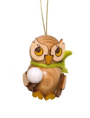 Behang Eulenkind mit Schneeball