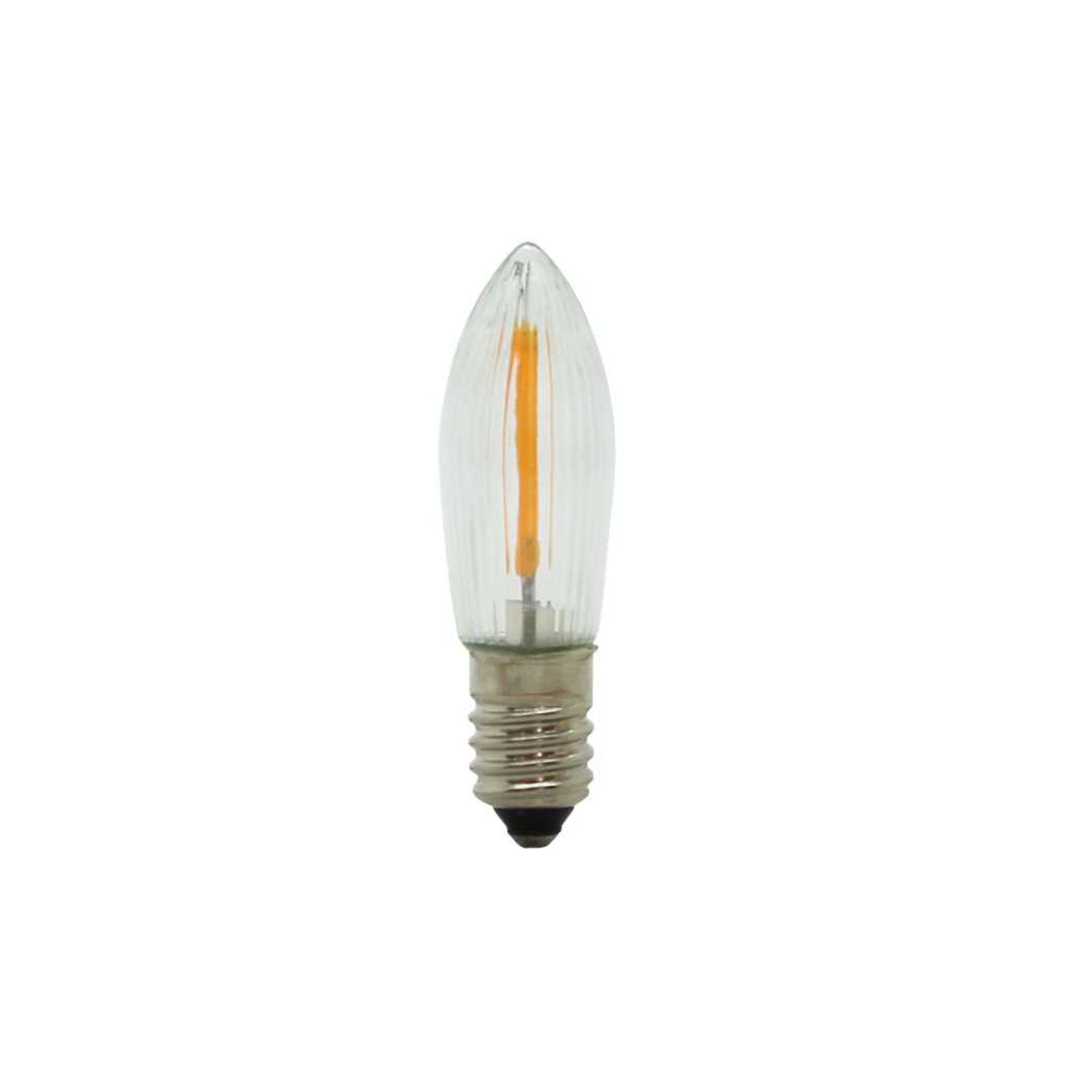 Filament LED Riffelkerze, Ersatzbirne 0,2W E10