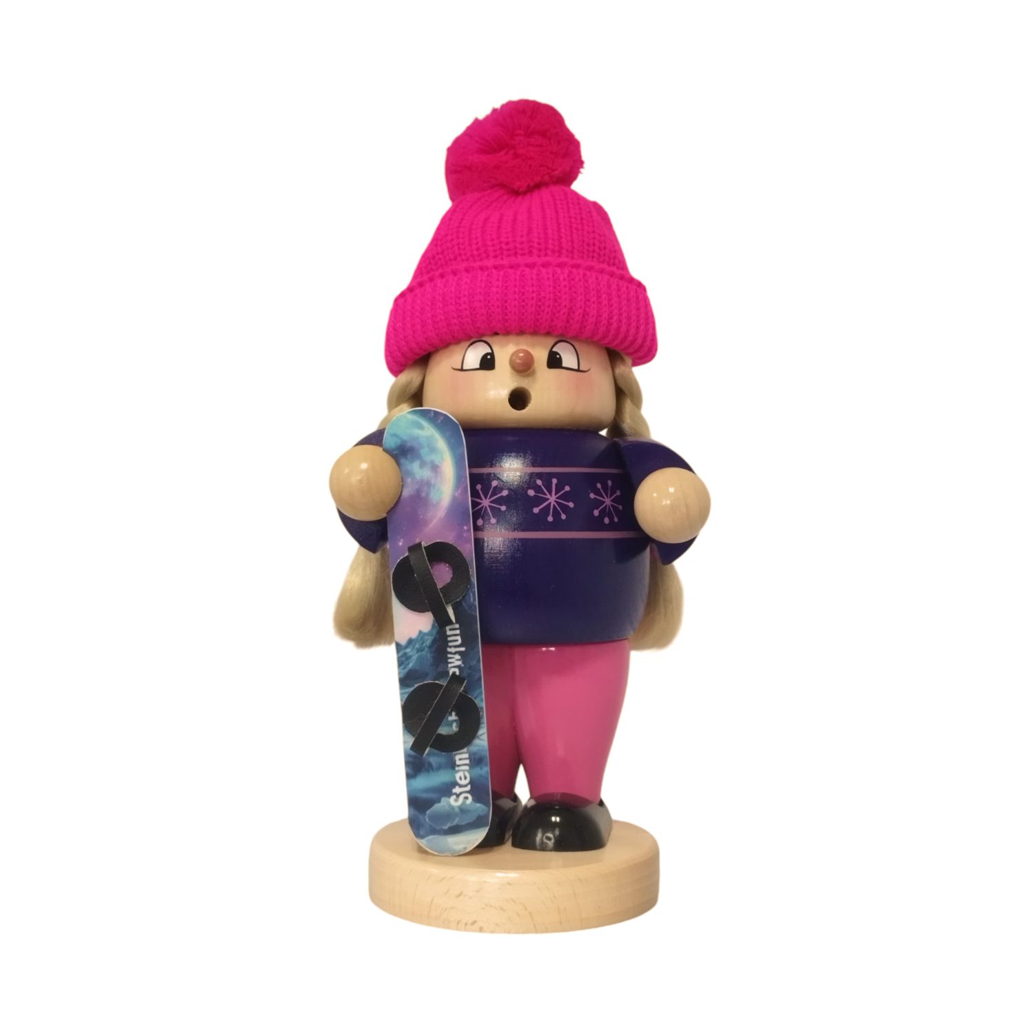 Räucherfigur Snow Board Girl, gross