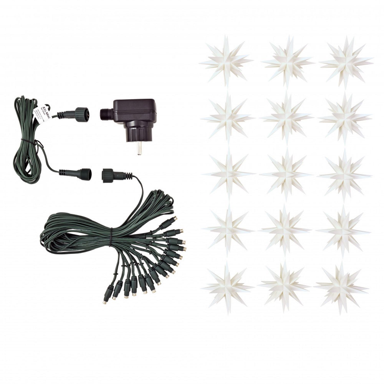 Miniatur LED Sternenkette weiß