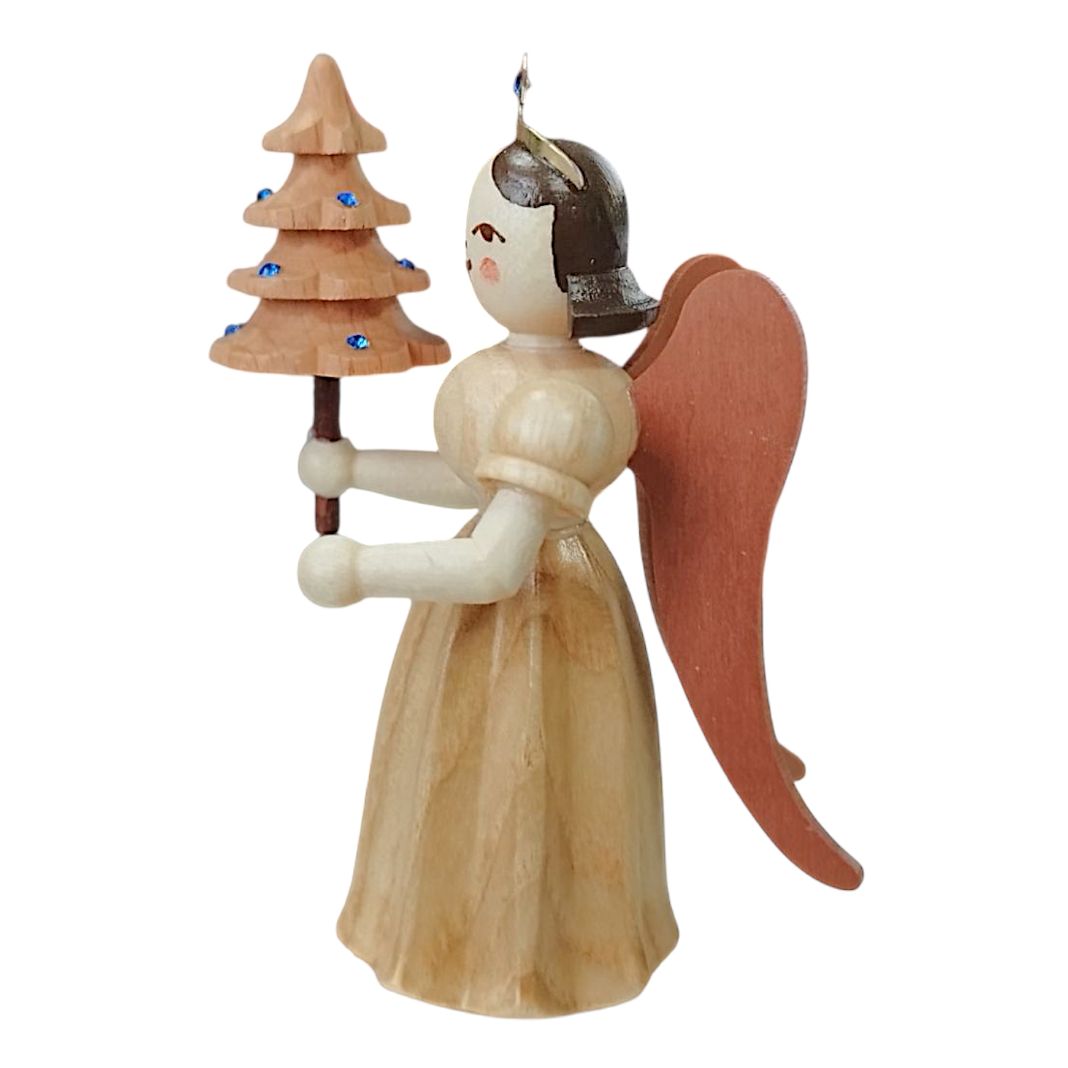 Blank Faltenlangrockengel mit Bäumchen und Preciosa-Kristallen