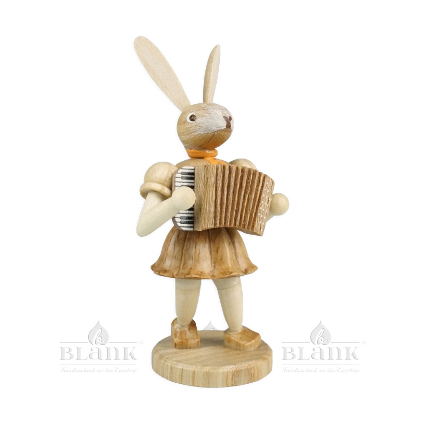 Osterhase mit Akkordeon, natur