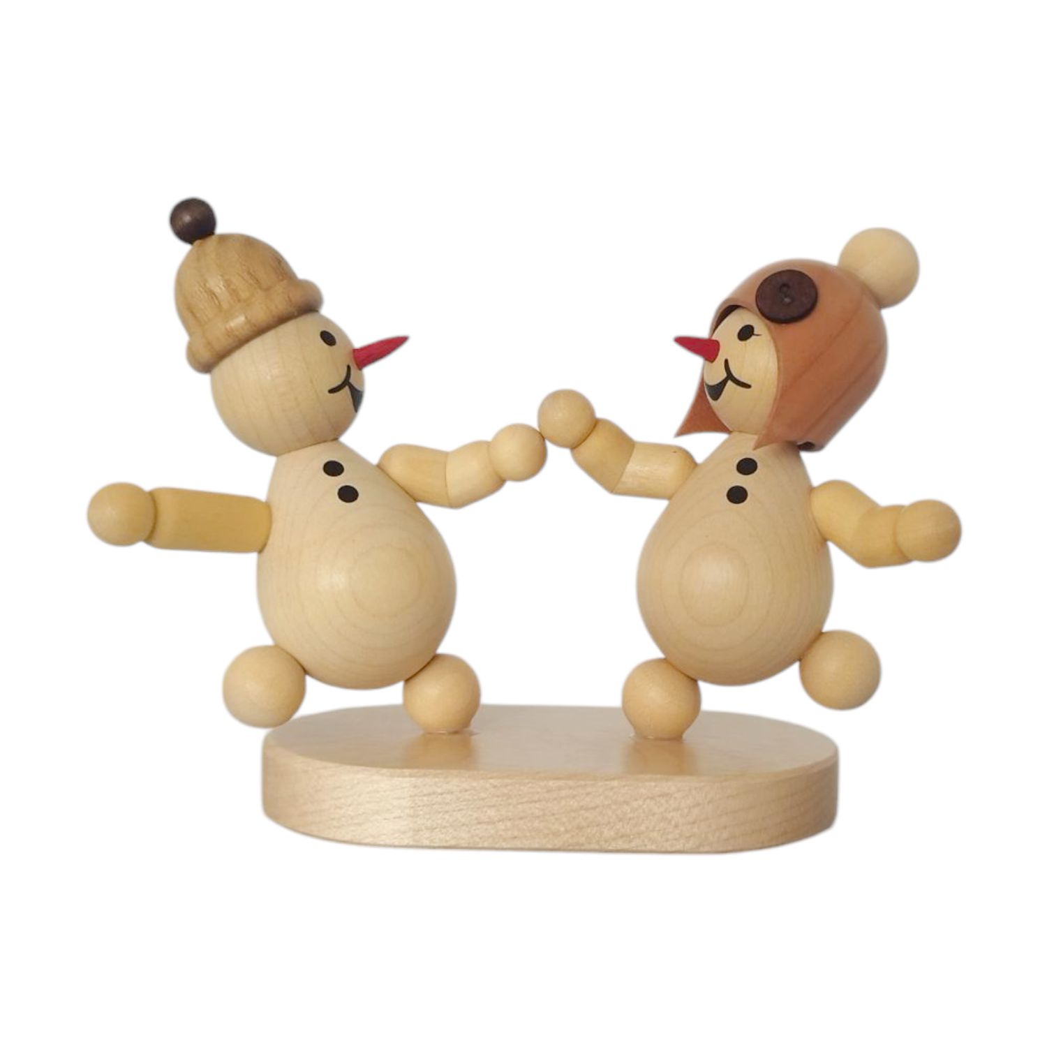 Schneemann Geschwister tanzend