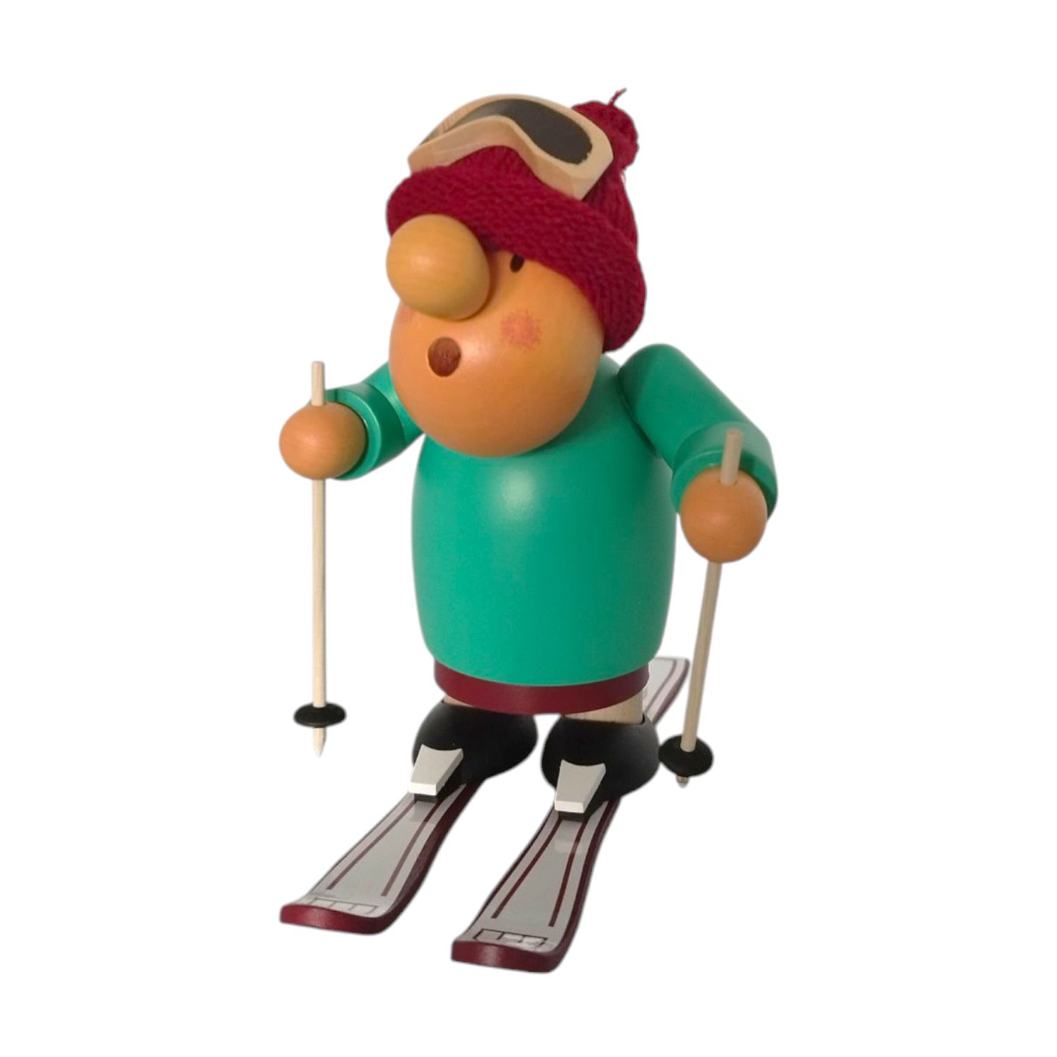Räucherfigur Müllerchen Skifahrer