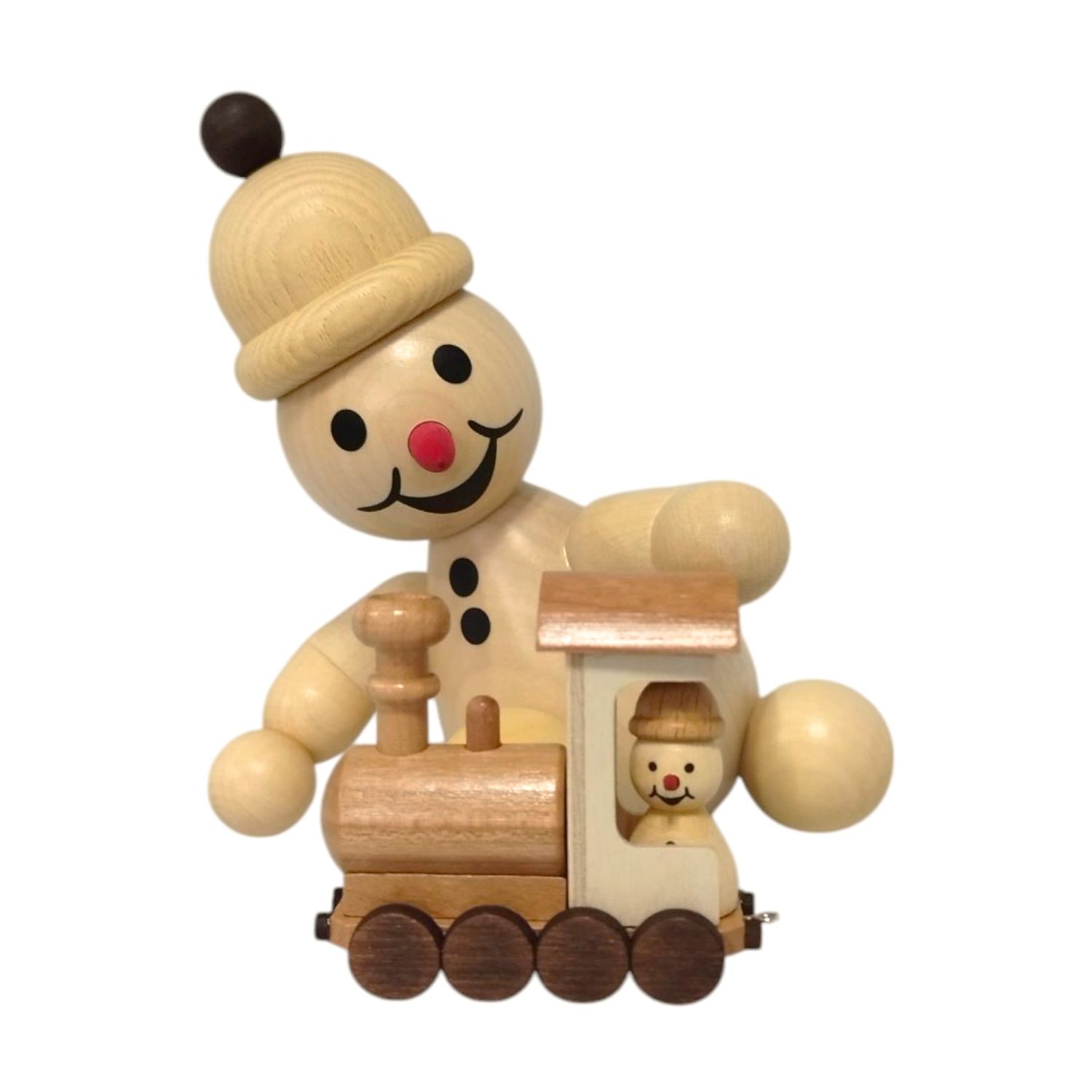Schneemann Junior mit Lok, mittel