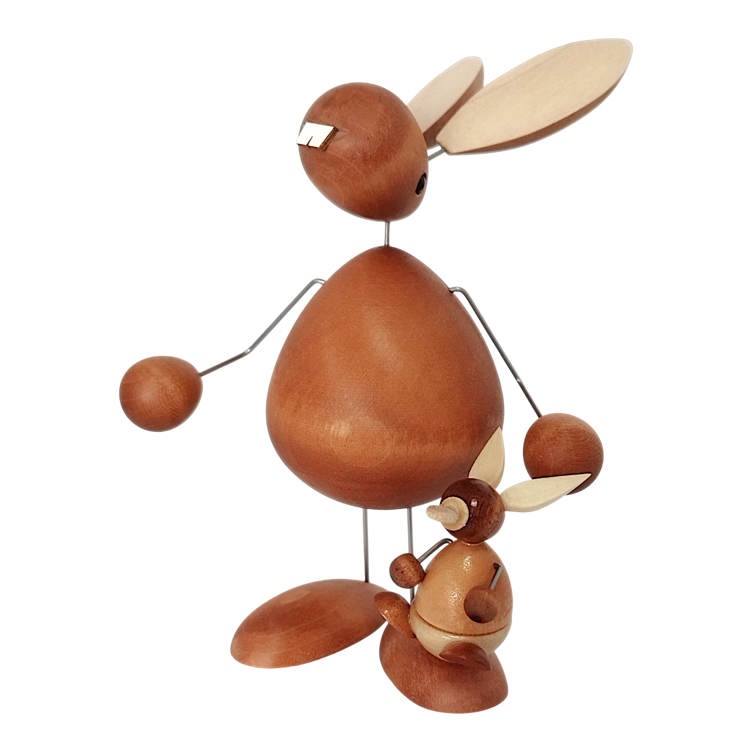 Figur Hasenmann mit Kind