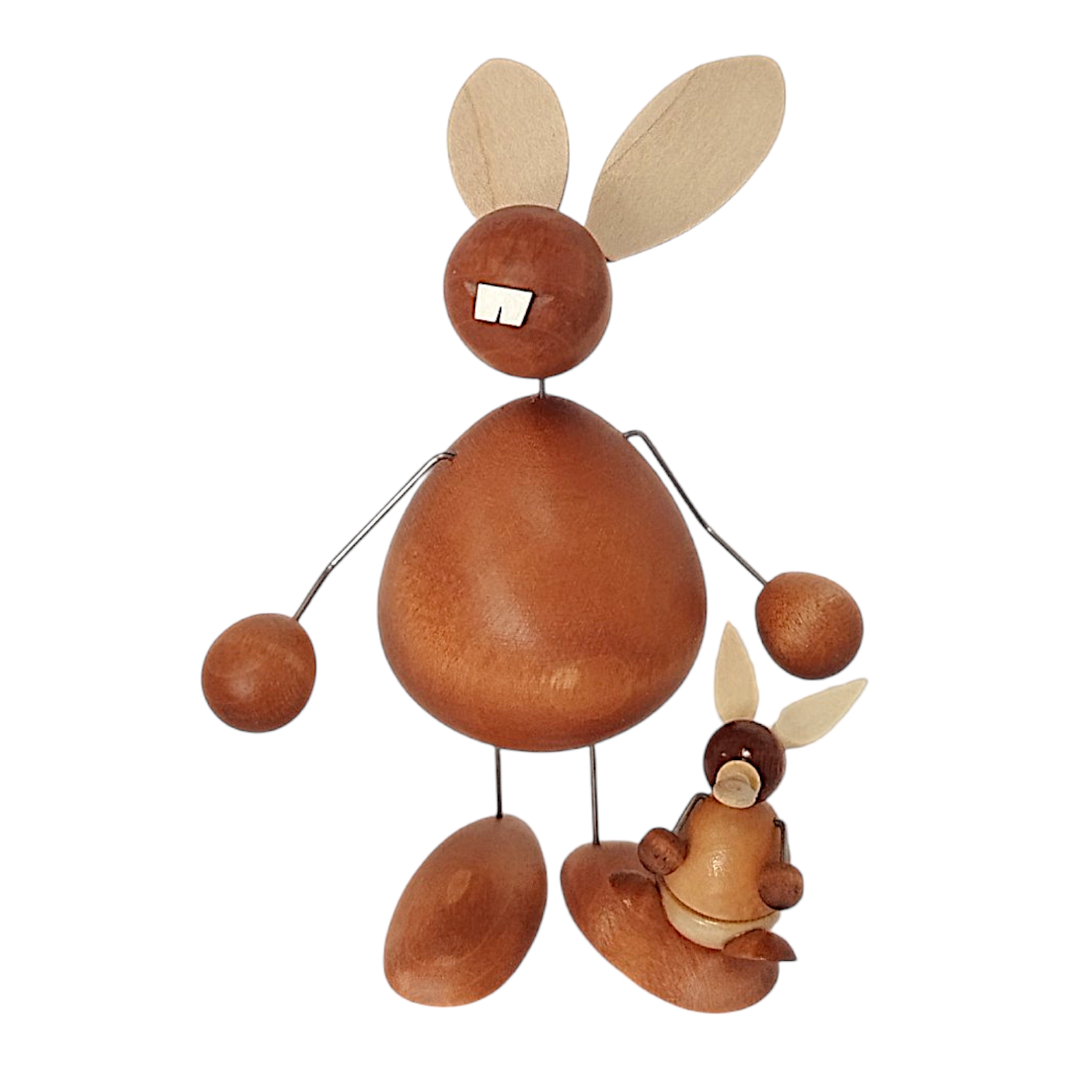 Figur Hasenmann mit Kind